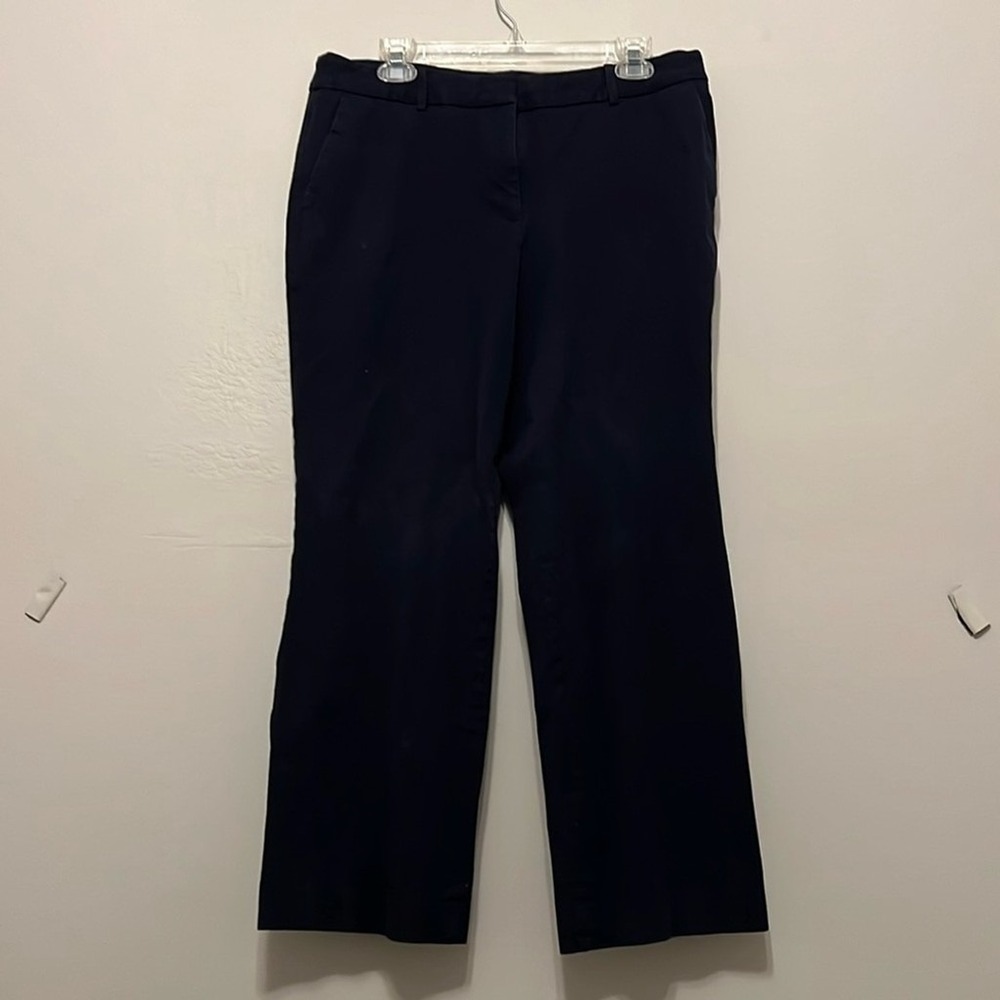Talbots Newport Navy Size 14P Straight Leg Trouser Pants Professional Career‎